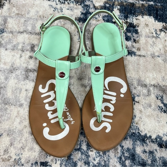 Sam Edelman Circus Cayden Sea Foam Green Business Casual Coastal Beach Sandals 7 - Picture 13 of 13